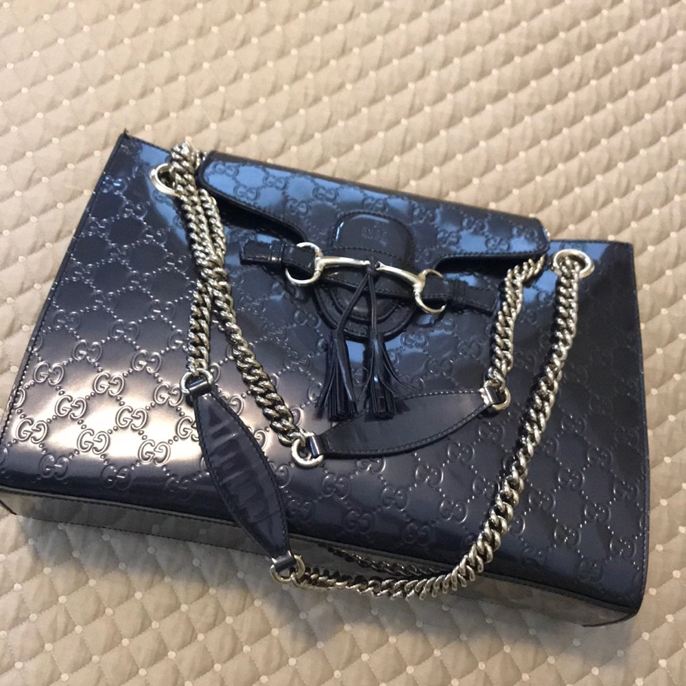 Gucci handbag Guccissima large Emily. Rare color. - Picture 1 of 8